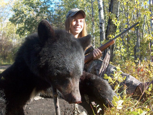 After 40 years of outfitting some of my favorite clients are still the young new hunters and young ladies who adventure in to the wilds for the trophy animals of their dreams. Alexandra is one of my favorites and her dad put their trust in my bear camp and took home quality bears. Great hunters and great people and a joy to have in camp.