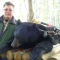 Archery on a non baited bear hunt. Once again we proved we can get bears by archery with no bait. Don hunted the natural food plots like clover patches and berry patches and this photo shows his success. What a pleasant hunter to have in camp. I wish all hunters were as nice as, Don.