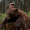 Todd with another huge bear taken on a non-baited hunt. The best of the hunting methods for huge bear.